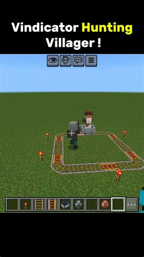 Vindicator Hunting Villager !#minecraft #shortfeed #shorts