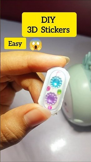 DIY 3D Sticker😱❤️/ DIY Stickers/ how to make stickers at home /#diystickers #craftideas #diy #shorts