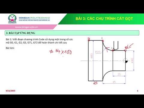 Lập trình thủ công: Lệnh G71, G70 tiện CNC