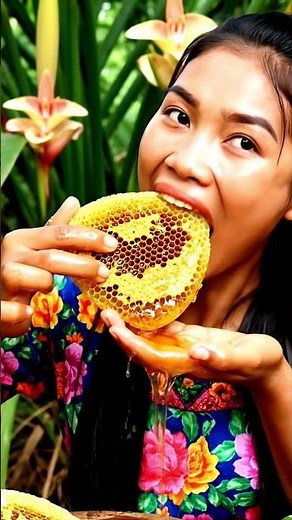 She Ate a Giant Honeycomb in One Bite!