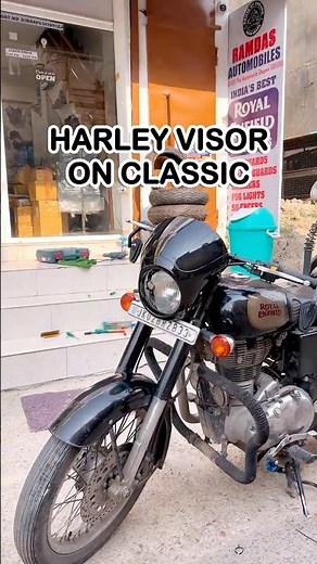 Harley Visor & Straight Rod Handlebar Installed on Classic 350 🔥 | Ultimate Royal Enfield Upgrade