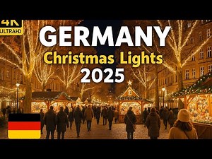 🇩🇪 Berlin Christmas Lights 2025 - Magical Christmas Markets, 4K Tour of Food Stalls, Winter Vibes