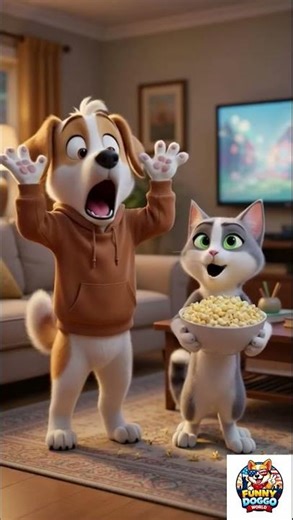 Dog vs Smart Cat – Episode 8 | Popcorn Thief Cat 😂 #shorts