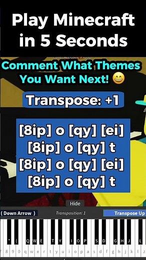 Play Minecraft THEME INSTANTLY! (Roblox Piano Tutorial) 🎹