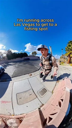 Fishing in Vegas 🎣🎰🤖 #fishingvideos #exoskeleton #ces2026 #hypershell #outdoortech #fishinglife