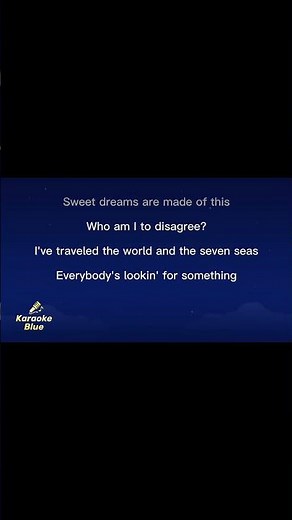 Eurythmics - Sweet Dreams Lyrics / Letra