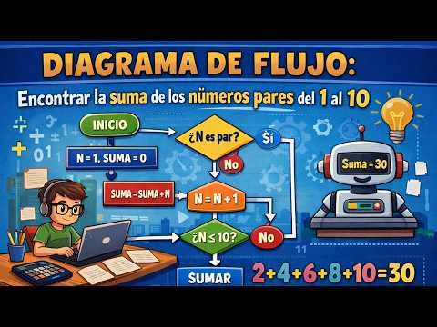 Flowchart: Find the sum of the even numbers from 1 to 10
