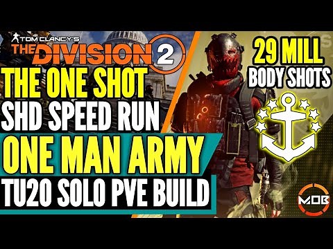 THE BEST SOLO PVE BUILD In The Division 2 For GODE MODE HIGH DAMAGE LEGENDARY DPS TANK BUILDS TU20