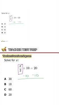FTCE Math: Solve Two-Step Equations With Fractions