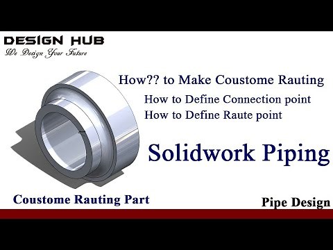 How to make custom routing part in solid work piping.