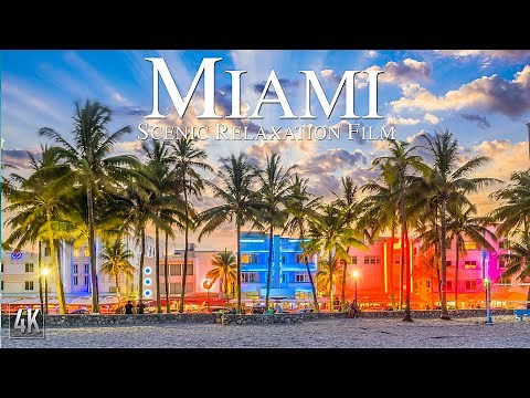 Miami 4K Relaxation Video | South Beach & Downtown Miami Drone Footage in 4K