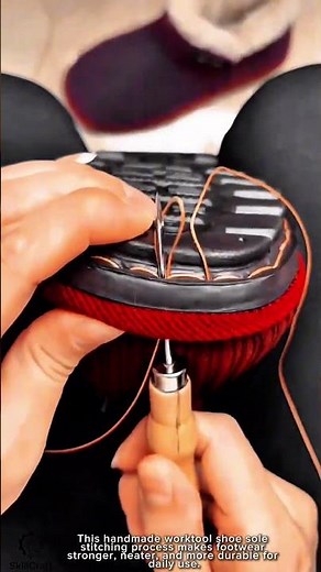 Handmade work tool shoe sole stitching strong and neat