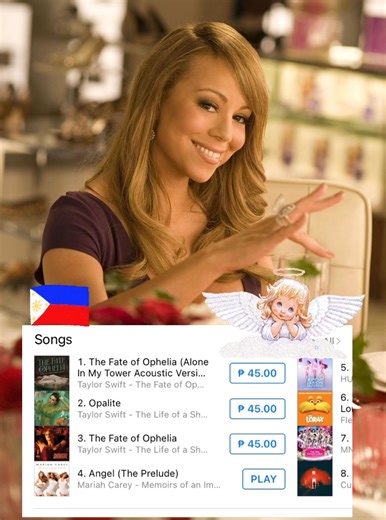 ‘Angel (The Prelude)’ is currently No.4 on iTunes Philippines!!! Philippines: 4 USA: 21 Singapore: 27 Worldwide: 182 #AngelThePrelude #ImperfectAngel 👼 | All About Mariah²