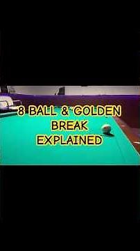 Simple Method to Sink in 8 ball also called Golden Break! - Explaned