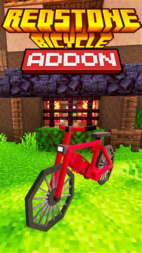 I RODE A BIKE IN MINECRAFT! 🚴 Redstone Bicycle Addon