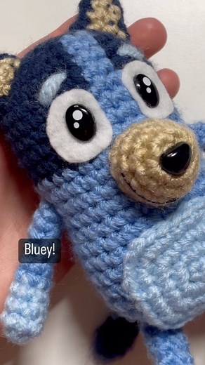 Crochet Amigurumi • Joyful Gifts • Dinosaurs on Instagram: "Free Bluey crochet pattern and YouTube tutorial! I’m so happy with how Bluey turned out!! I wanted to make this pattern free and accessible, so the written pattern is on my website and the video tutorial is on my YouTube channel! #crochet #amigurumi #bluey #blueyfanart #blueycrochet #blueycrochetpattern #amigurumidesign"