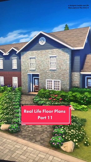Designer Builds Real Life Floor Plans In The Sims 4 Stone Colonial Home 4 br | 3 ba | §53,819 | Lot Size: 40x30 This home has basic furniture included in the bathrooms and kitchen, and is ready for you to decorate! Packs Used: Snowy Escape, Cottage Living. No CC as always. Gallery ID: SimsWithBritt This build was inspired by a home from Floor Plans and More. #sims4houseidea #sims4creations #simscreations #ts4life #sims4clutter #sims4speedbuilds #ts4noccbuild