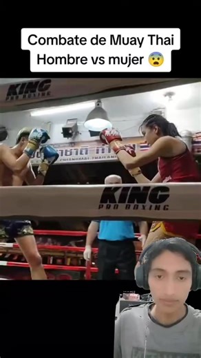 Combate de MUATHAI hombre vs mujer 😱 #robot #boxeo #MMA #satisfying #reelschallenge | BoxOrgan