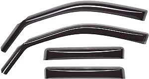 WeatherTech Custom Fit Side Window Deflectors for Nissan Sentra - (82728), Front & Rear Set - Dark Tint
