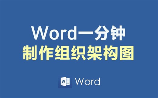Word一分钟制作样式精美的组织架构图