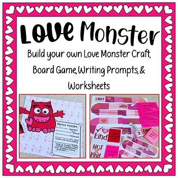 Love Monster Activities | Craft, Board Games, Writing Prompts Etc..