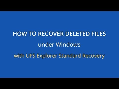 How to recover deleted files under Windows with UFS Explorer Standard Recovery