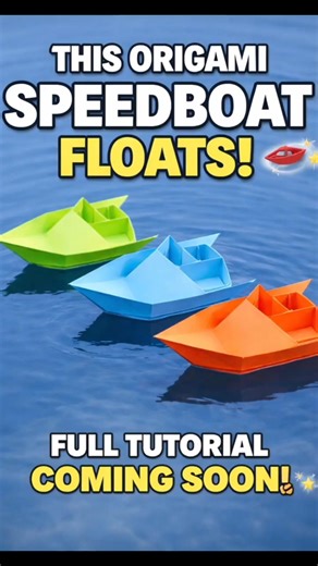 Easy Origami Speedboat Tutorial - It Floats on Water!