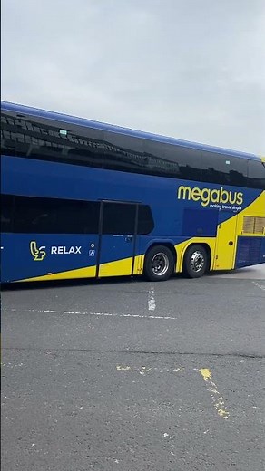 Volvo plaxton panorama megabus on M92 from Edinburgh to Aberdeen