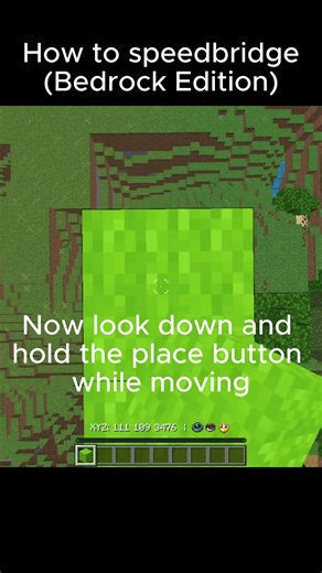 Minecraft Bedrock Sprint Jump Bridging