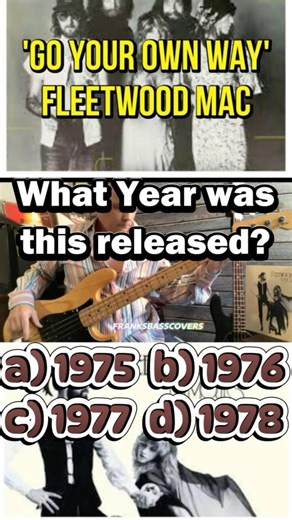 WHAT YEAR WAS? GO YOUR OWN WAY- FLEETWOOD MAC | FRANKS BASS COVERS #musictrivia