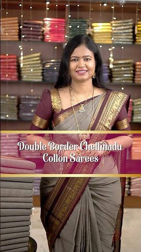 Double border Chettinadu Cotton Saree with blouse | Booking: 9653484447 | www.dsrsarees.com