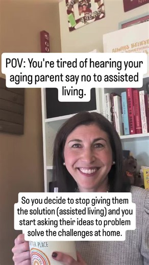 If you are struggling with how to respectfully have this conversation and want tools to connect better, communicate better and talk about change better. I just filmed a podcast episode and they asked me the number one challenge that most families have. And I said it's navigating resistance because we start the conversation with a solution. The only place your loved one has to go is, A) agree with you or B) defend their choices. Save this for your next conversation. Keep following along for bette