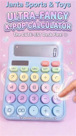 this pastel calculator sounds WAY too satisfying 🎧💙 #asmr #kawaii #shorts