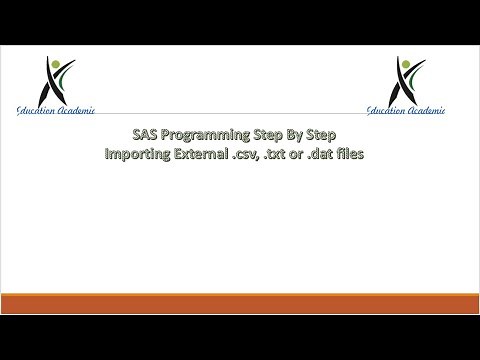 SAS Programming StepByStep-Importing .csv, .txt, .dat External Files