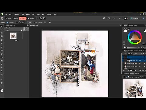 Digi-Scrapping with Affinity Studio - Penguins