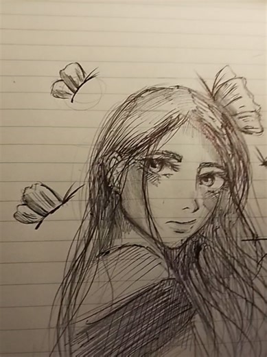 elegant butterfly girl 🦋🫰🤍 #art #elegant #drawing #artist@࣪ ִֶָ☾. 𝒢𝓇𝒶𝓋𝓎 ࣪ ִֶָ☾.