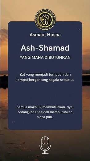 ASMAUL HUSNA: 68 Ash Shamad Yang Maha Dibutuhkan #asmaulhusna #ashshamad