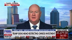 Trump memo restricting Chinese investments a 'massive, positive downpayment': Steve Yates