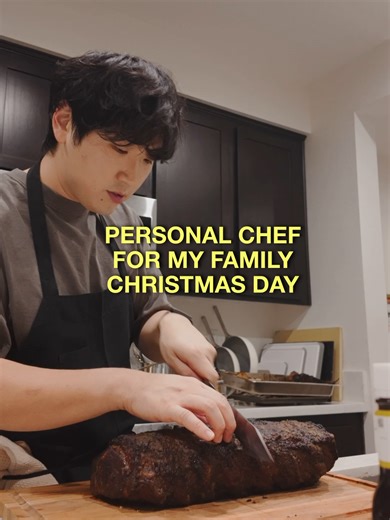 this is what I cooked as a personal chef for my family on christmas day! our family tradition is always prime rib for the holidays!