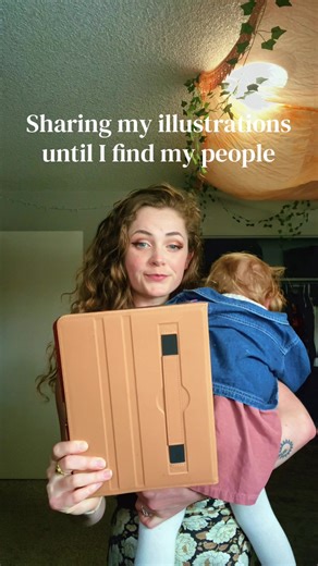 Someone needs some extra snuggles today, little miss is teething. But thats okay, she can help me with my art reveal! This week my jackelope illustration turned full whimsical folk art ☺️🙌🏻 you just gotta go with the flow sometimes when the art tells you what it wants to be. I love folk art and some of my illustrations definitely lean that way. I’m really happy with how this turned out.