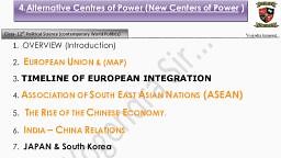 4. New centers of  Power Tpoic Eropean Union and Map - Political Science - Notes - Teachmint