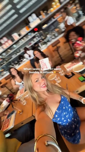 Myles Barrineau on Instagram: "Follow @atlannatonight for things to do in Atlanta & @mylesbarrineau for behind the scenes of all the fun!🎬 What I wore & where I went: Season 1 / Episode #32 - Sunday in Atlanta☀️ 💁‍♀️What I wore: thrifted romper @bornfootwear wedges vintage @prada purse 📍Where I went: @boqueria at @colonysquareatl for girls brunch! #BoqueriaATLBrunch 🥂"