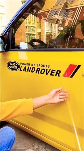 The sports decals on the car doors are so sporty, they make the engine feel more powerful