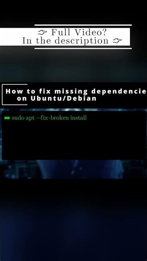 🐧 How to fix missing dependencies on Ubuntu Debian 🐧 #Shorts #KGROSShorts