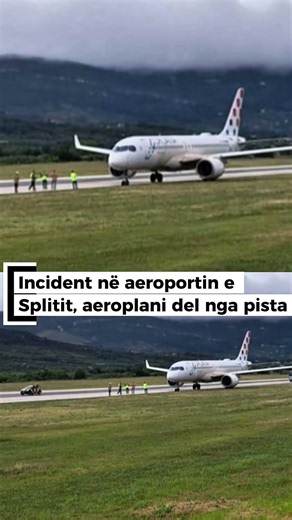Incident në aeroportin e Splitit, aeroplani del nga pista