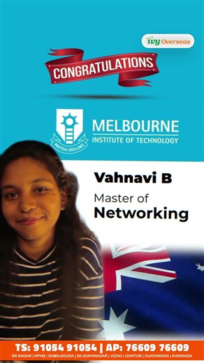 Australia Visa Approved | JNTU Hyderabad Student Joins Master of Networking at MIT