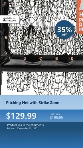 Pitching Net with Strike Zone