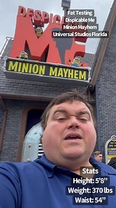 2.9K views · 33 reactions | Fat Testing Despicable Me Minion Mayhem at Universal Studios Orlando Florida for Plus Size Riders | Fat Tested Travel - Plus Size Disney | Facebook