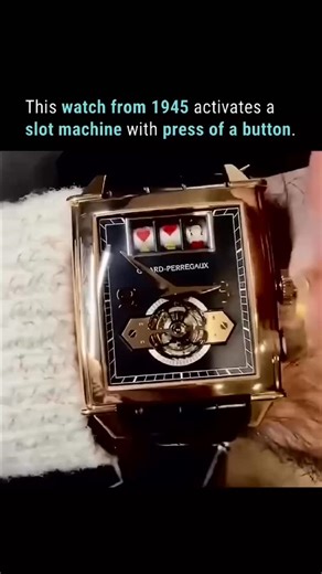 AI & Tech | Future of AI and Tech on Instagram: "This 1945 watch hides a secret no one sees coming. Press a tiny button… and a miniature slot machine spins to life inside the dial. No batteries. No code. No screen. Just gears, springs, and absurdly precise mechanical engineering doing something playful decades before “smart” anything existed. What looks like a gimmick is actually peak analog creativity a reminder that innovation didn’t start with apps. It started with imagination and metal. Sili