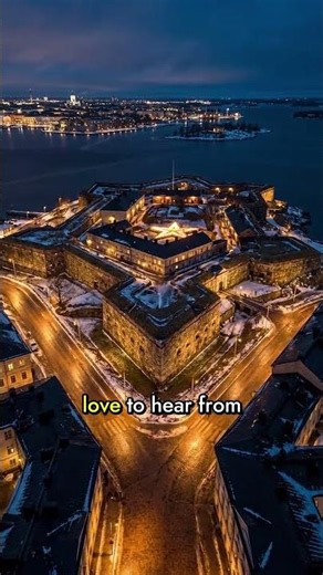 Helsinki at night reveals its most enchanting secret: Suomenlinna Fortress 🌙✨